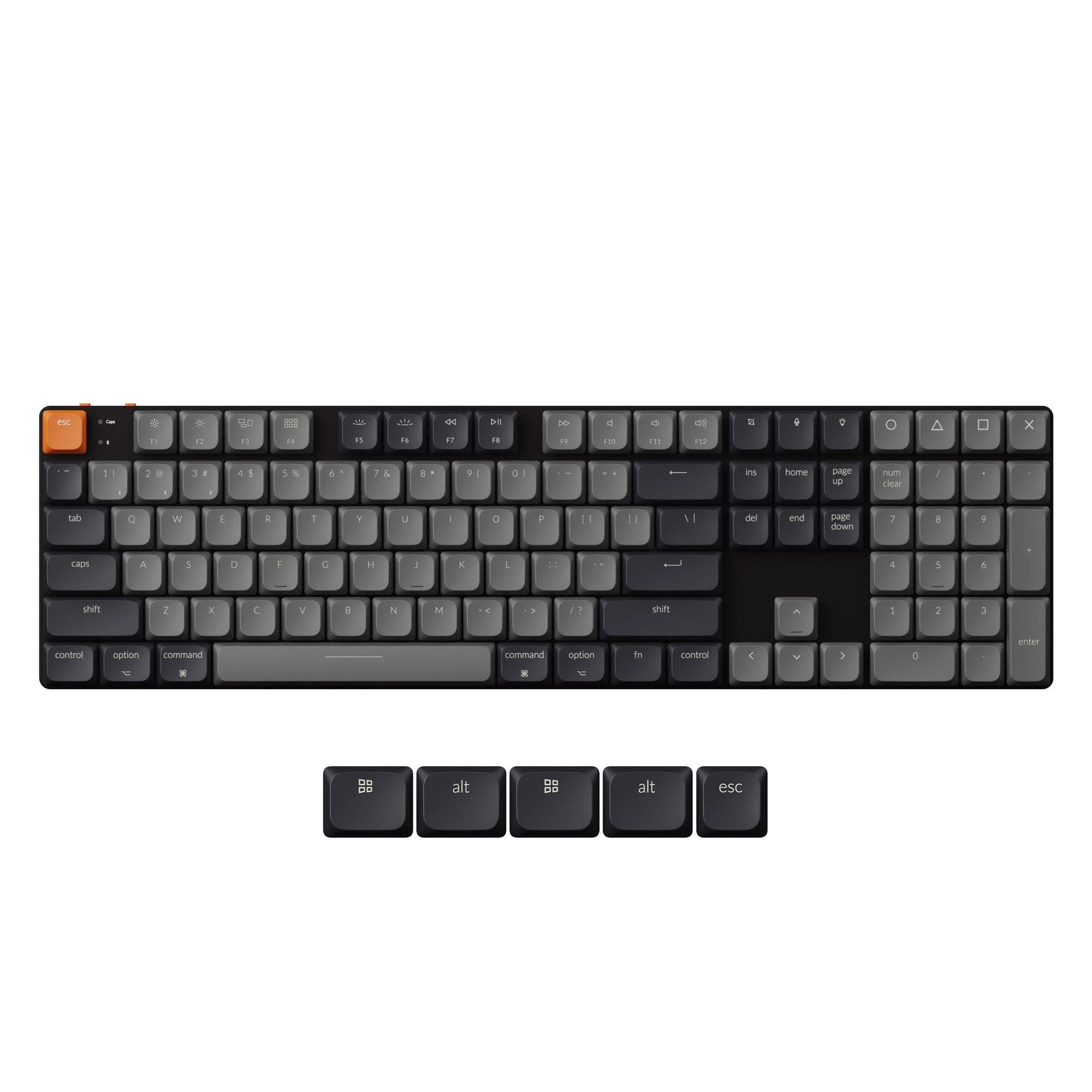 Keychron K5 V2 QMK Wireless Custom Mechanical Keyboard RGB Backlit Low-Profile Switch Double-Shot PBT Keycaps