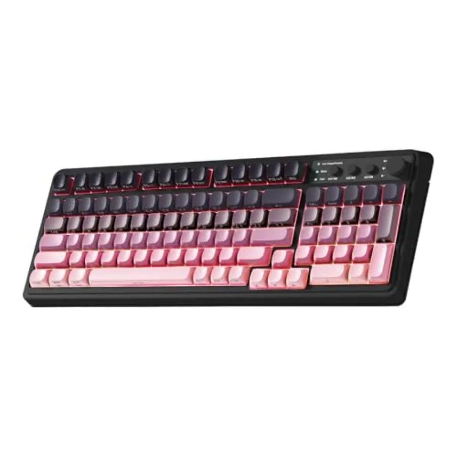 99 Key Keyboard, Wireless Gaming Keyboard Bluetooth Computer Keyboards Creamy Cute with Number Pad RGB Backlit Tri-Mode BT/2.4G