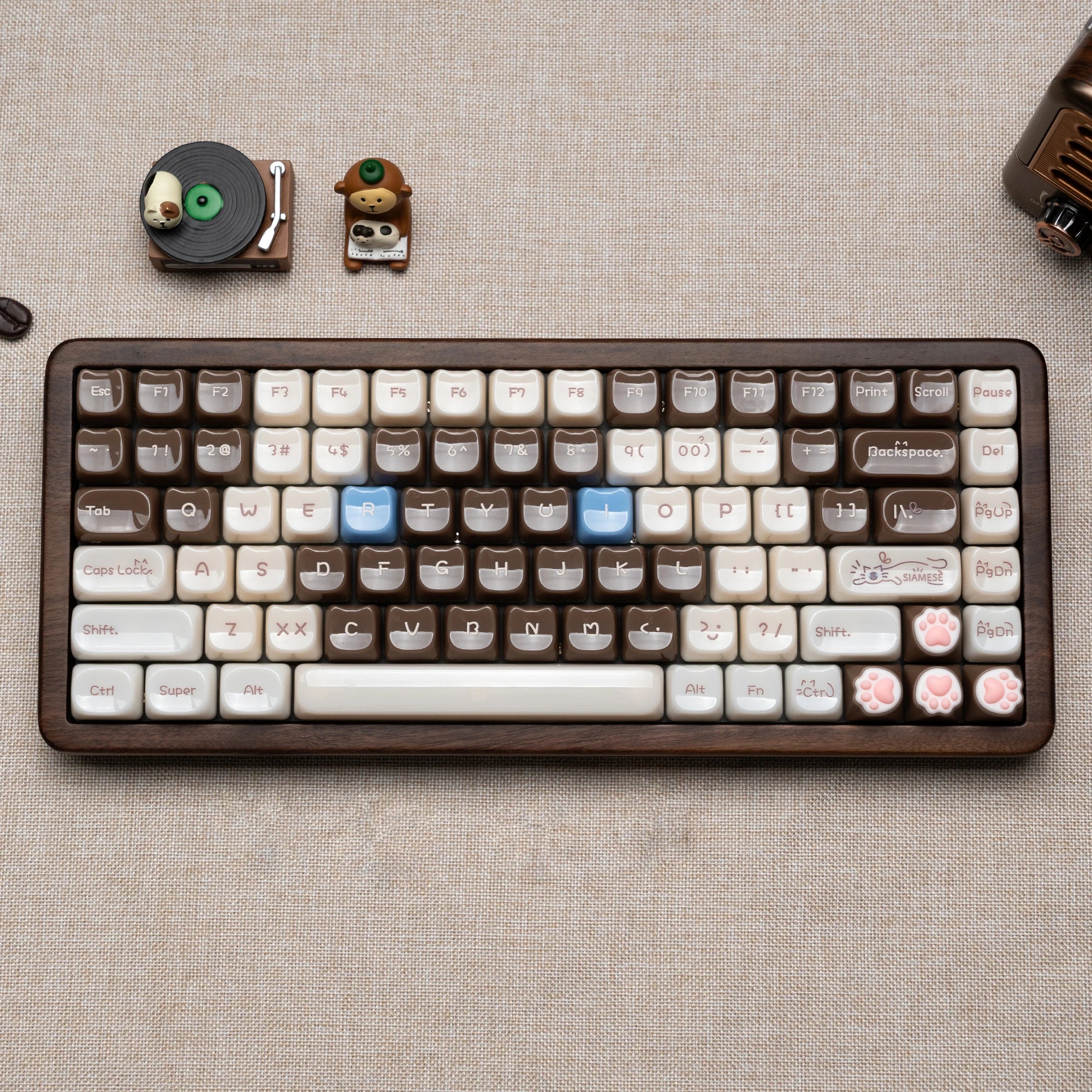Womier Mount Fuji Custom Keyboard WD75 V2 Wooden Gaming Keyboard with QMK/VIA Tri-Mode Wireless Mechanical RGB 75% Hot Swappable