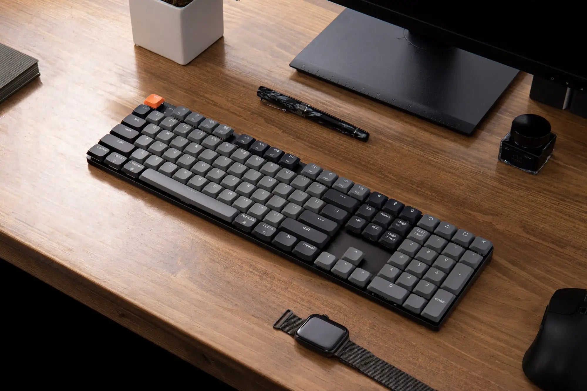 Keychron K5 V2 QMK Wireless Custom Mechanical Keyboard RGB Backlit Low-Profile Switch Double-Shot PBT Keycaps