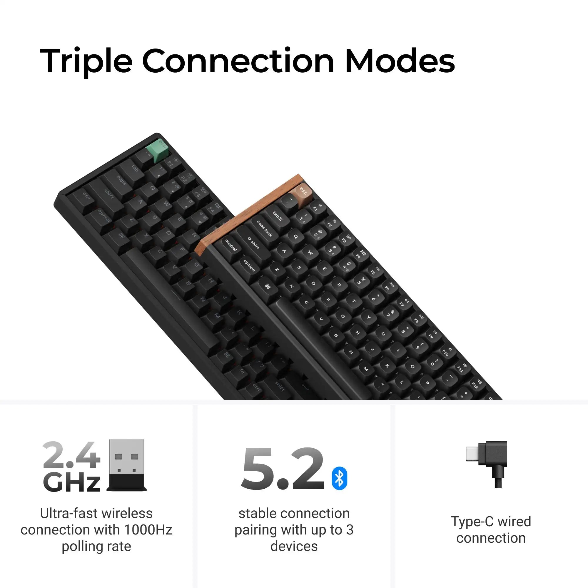 Keychron K4 HE Wireless Magnetic Switch Custom Keyboard 96% Layout RGB Backlight Double-Shot PBT Keycap