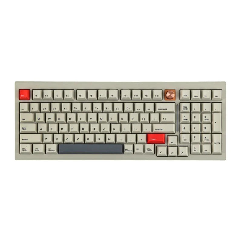 V98 QMK Keyboard Kit Custom RGB Bluetooth Wireless Three Mode Hot Swap 4000mAh for Ergonomic E-sports Gaming Mechanical Keyboard