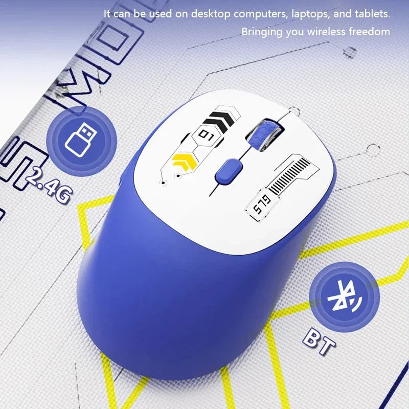 Wireless Bluetooth Dual-Mode Gaming Mouse with Charging and Silent Operation Computer Accessories