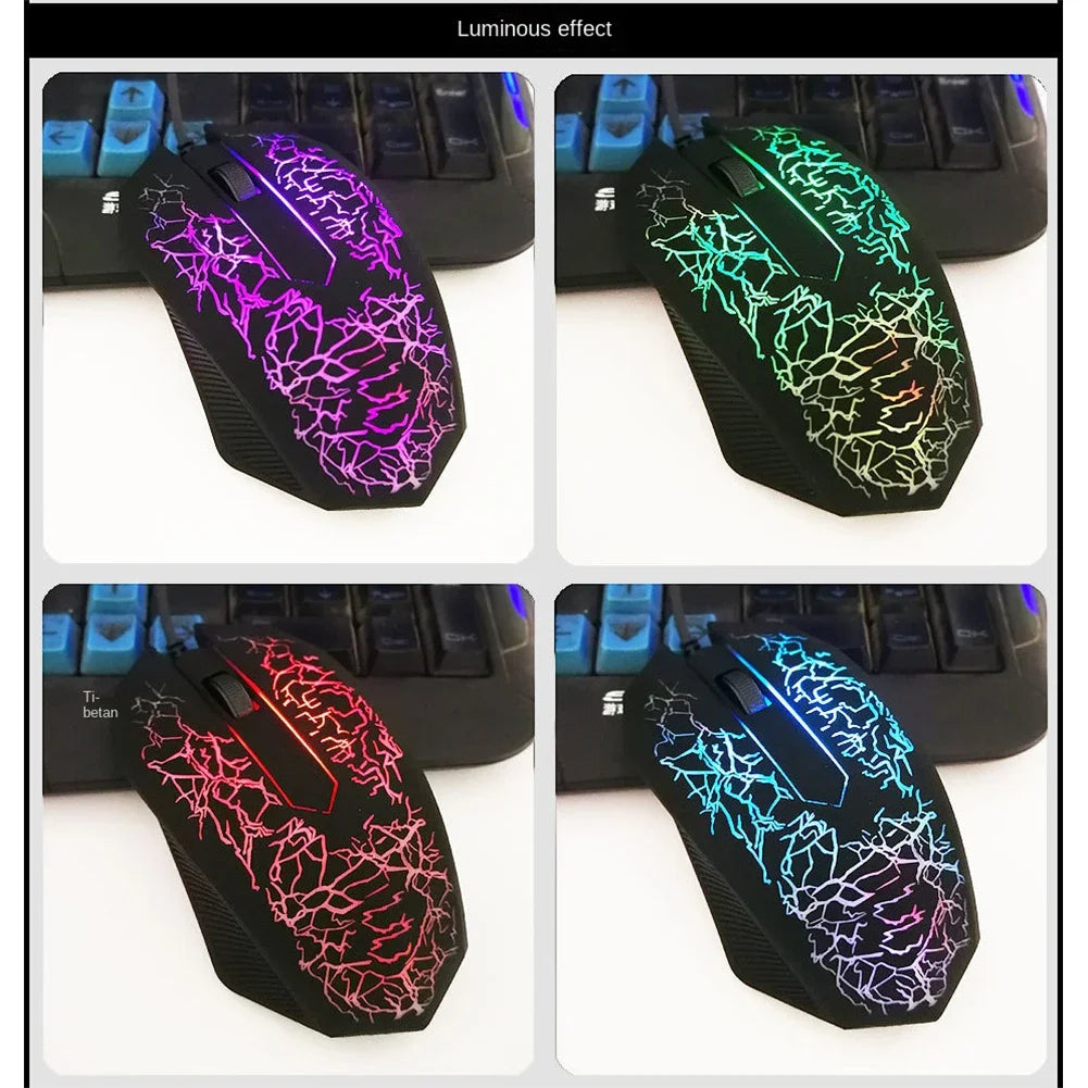 2400 DPI USB Wired Mouse Gaming Mouse LED Backlit Professional Gamer Mice Ergonomic Computer Mouse for PC Laptop Macbook