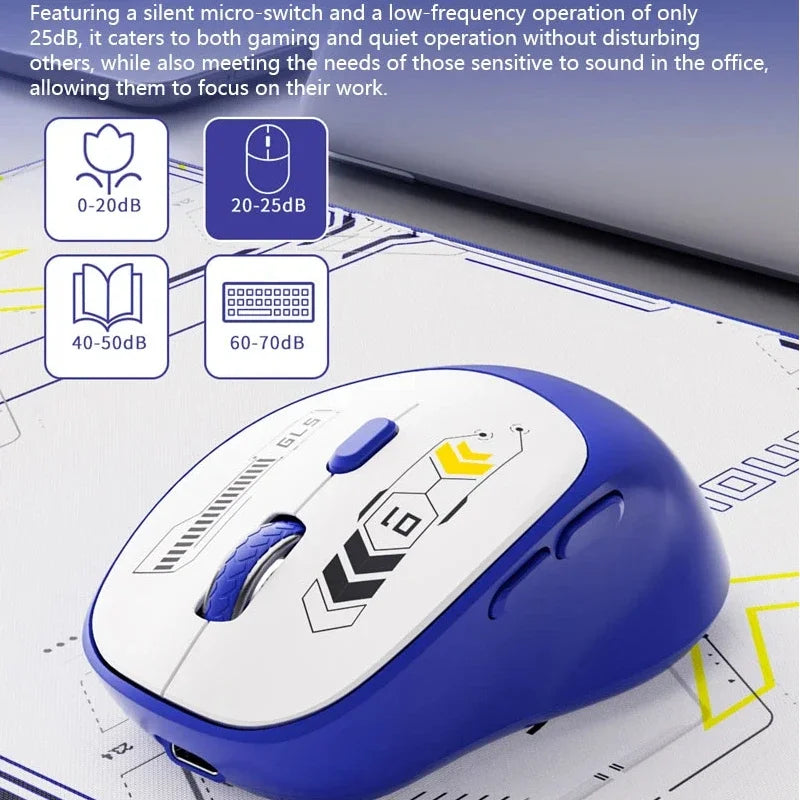 Wireless Bluetooth Dual-Mode Gaming Mouse with Charging and Silent Operation Computer Accessories