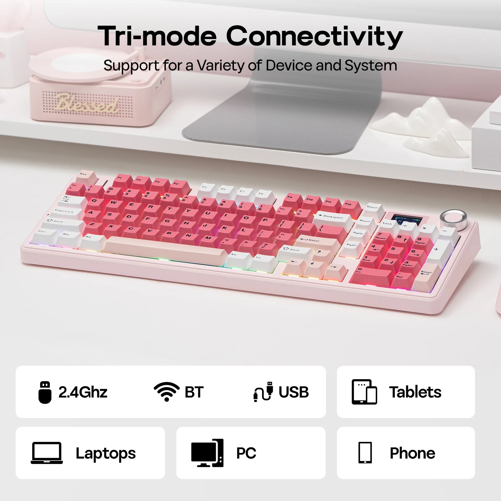 EPOMAKER × AULA F99 MAX 96% ANSI US QWERTY Layout Tri-mode Wireless Mechanical Gaming Keyboard Custom Software & 8000mAh Battery